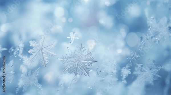 Obraz christmas background with snowflakes