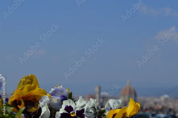 Obraz sky and flowers
