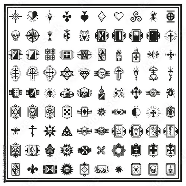 Obraz russian criminal finger tattoos