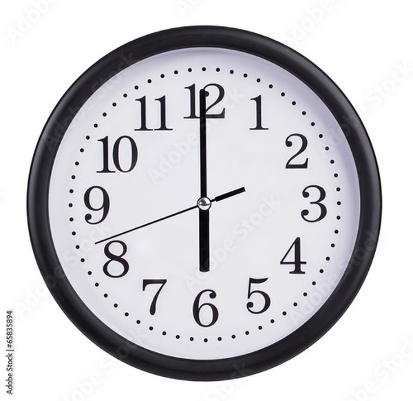 Obraz Six o'clock on the dial clock