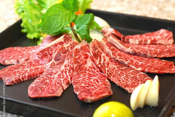 Obraz high quality premium Fresh Beef slices