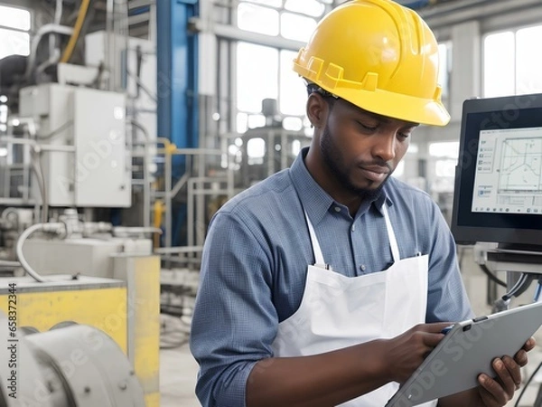 Fototapeta workers in factory