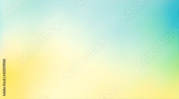 Obraz watercolor Yellow green blue turquoise grainy gradient background noise texture effect summer