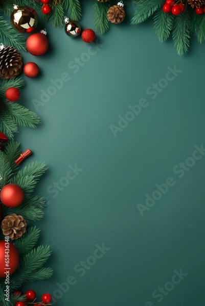 Obraz Christmas is here! Christmas card template for your designs