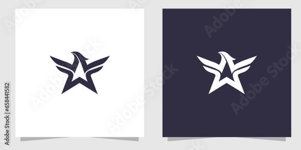 Obraz eagle with star logo design
