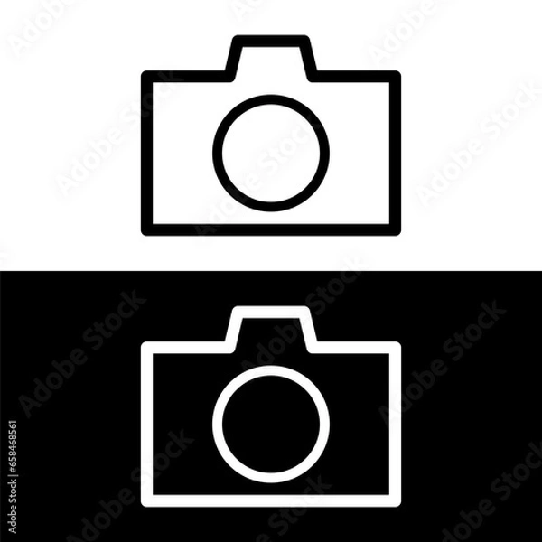 Obraz black and white camera icon