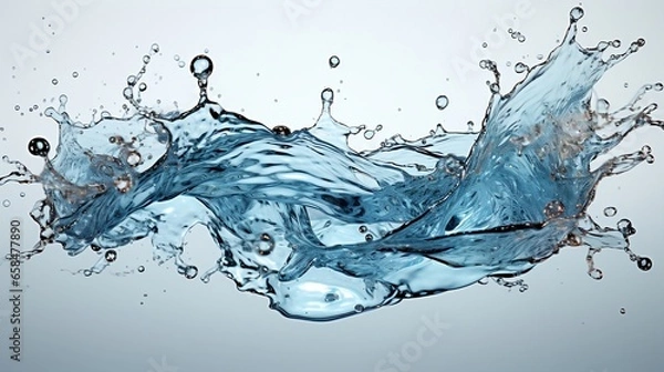 Obraz water splash isolated on white