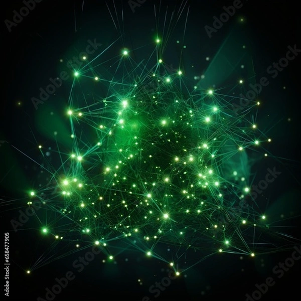Obraz Green constellation stars