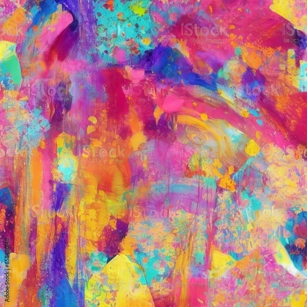 Fototapeta Vibrant Abstract Painting: Colorful Art