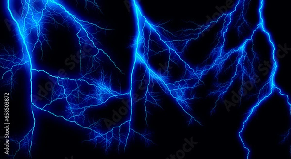 Obraz blue lightning bolt