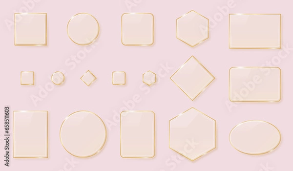 Fototapeta 金フチの透明フレーム