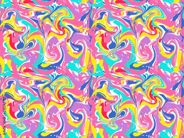 Obraz seamless bright multicolor abstract liquid marble pattern