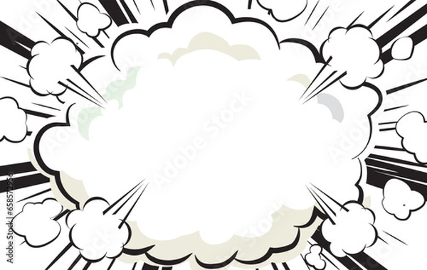 Fototapeta 漫画　コミック　集中線　放射線　背景イラスト
