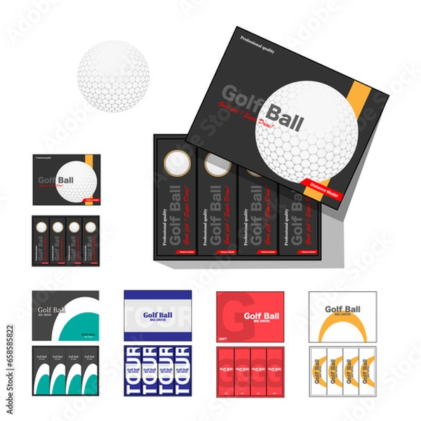 Fototapeta ゴルフボール パッケージ