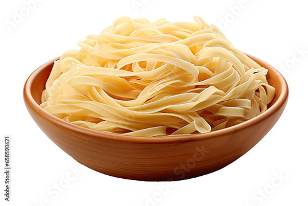 Obraz bowl of pasta   isolated on white  background