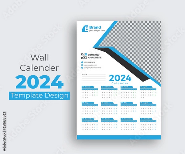 Obraz Calendar Design Templates 2024