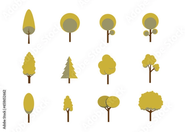 Fototapeta tree icon set, tree icon pack, tree icon vector, summer