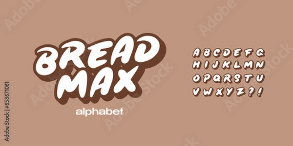 Obraz handwritten expressive street urban style alphabet in vector