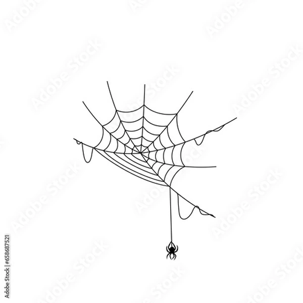 Obraz illustration of a spider web for halloween
