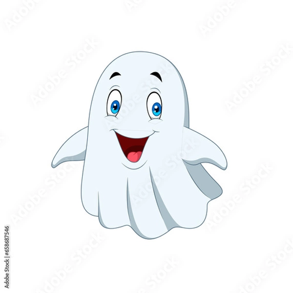 Obraz cartoon ghost for halloween icon 