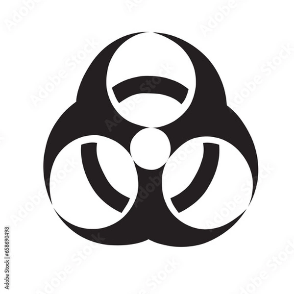 Fototapeta Biohazard sign on a white background