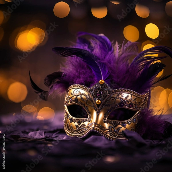 Obraz carnival mask on a black background