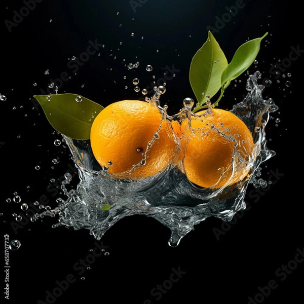 Obraz orange in water splash