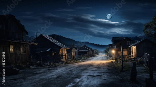 Obraz town in the night