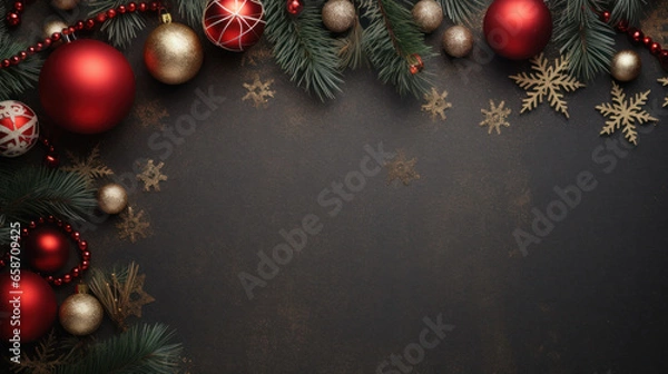 Fototapeta Merry Christmas background or happy New Year background.