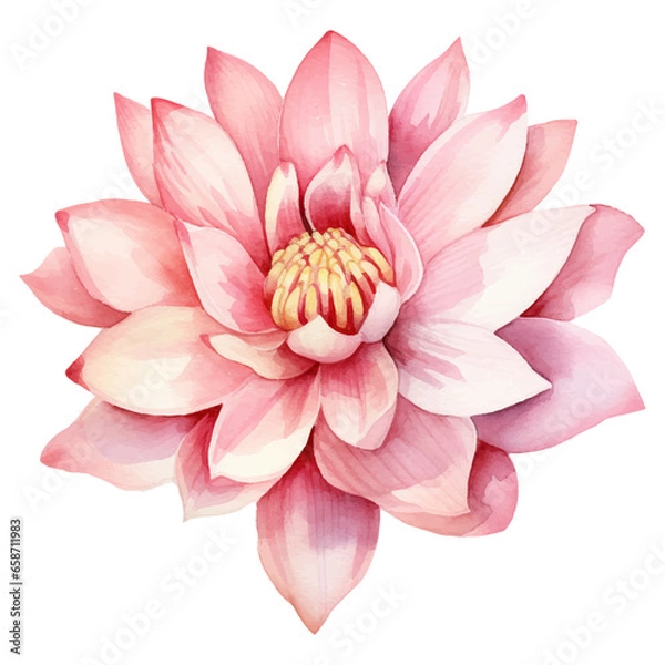 Obraz Flower Watercolor element on white background