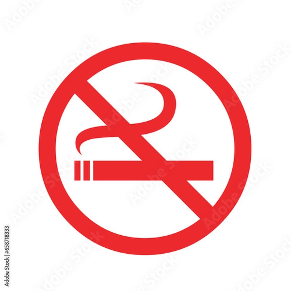 Fototapeta Sign no smoking icon. Simple illustration of sign no smoking icon for web
