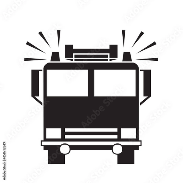 Fototapeta This is an image of Black and White Truck front Side