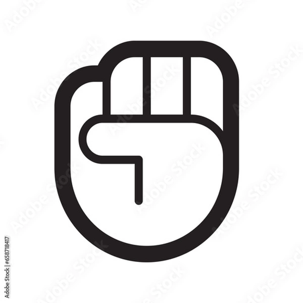 Fototapeta hand gesture icon on white background.