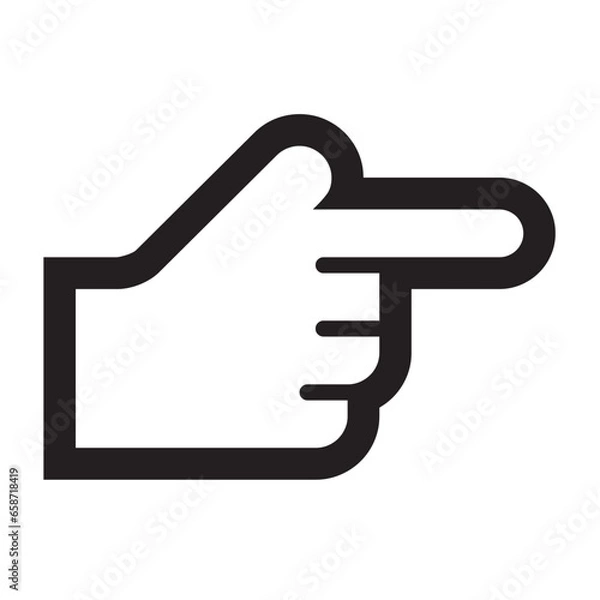Fototapeta hand gesture icon on white background
