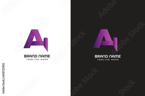 Fototapeta A letter gradient logo 