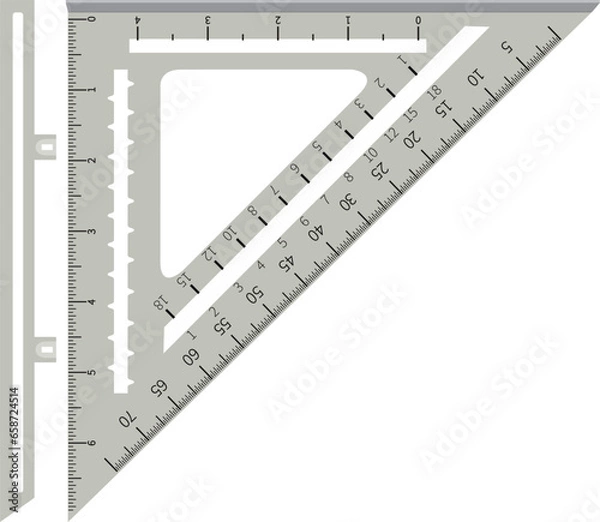 Fototapeta Layout square as a Try Square, Rafter Square, Speed Square - Carpenter Triangle