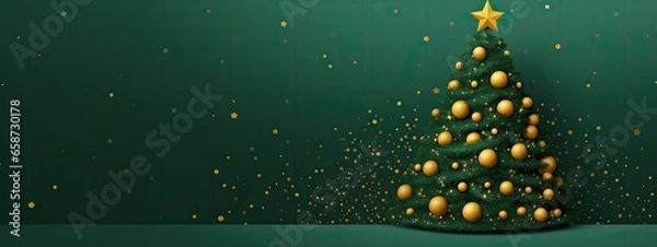 Obraz background with christmas eco-friendly tree