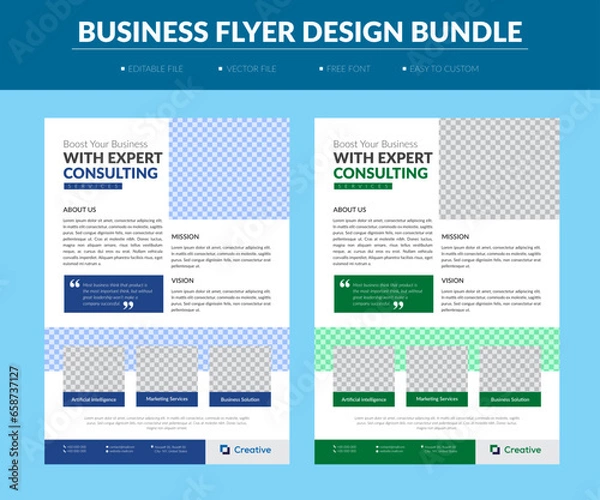 Obraz Business Flyer Design Template bundle