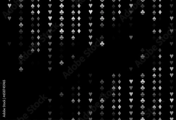 Obraz Dark Silver, Gray vector texture with playing cards.