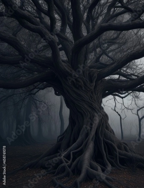 Obraz tree in the fog