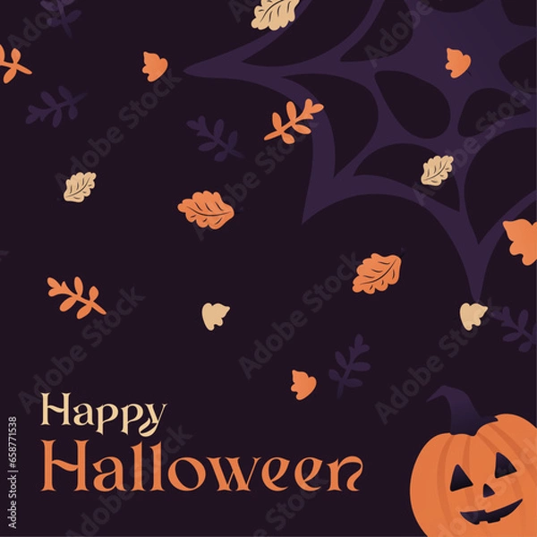 Obraz halloween pumpkins scary pattern
