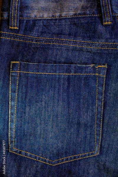 Obraz  blue jeans back pocket