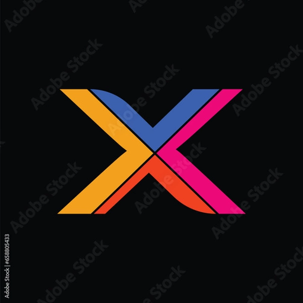 Obraz X sign logo design template