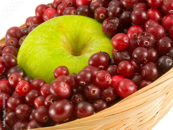 Fototapeta cranberry and apple