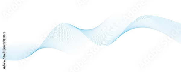 Obraz Style wavy structure or sound equalizer. Lines texture created by bend tool. Abstract smooth and motion isolated design. Vector illustration.
