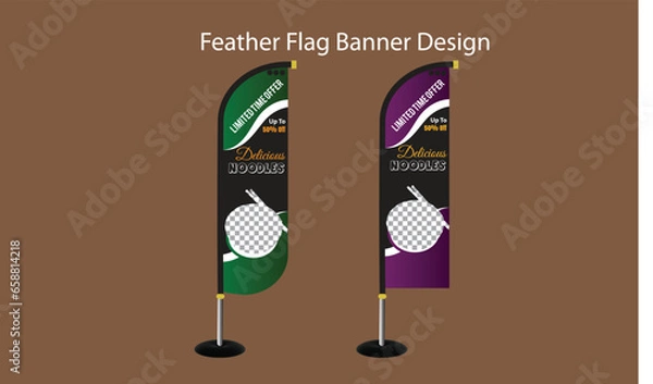 Obraz Feather flag design for food