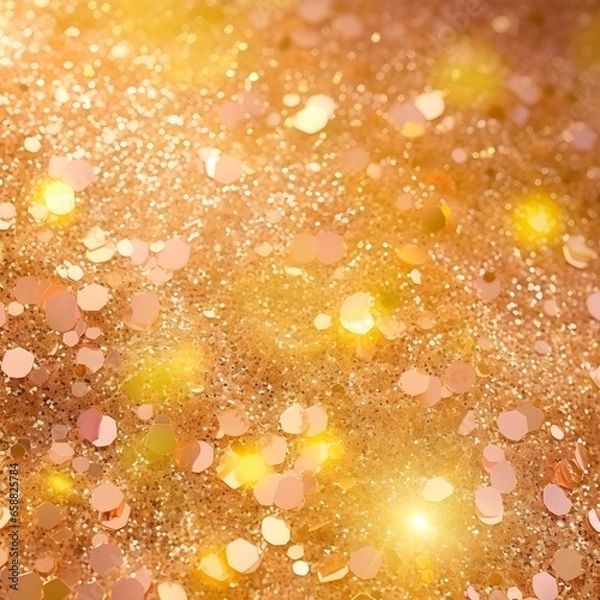 Fototapeta Fond scintillant jaune blush, paillettes