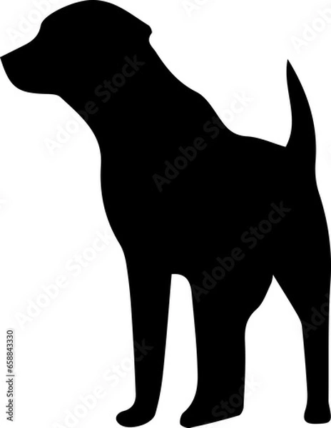 Obraz dog silhouette vector