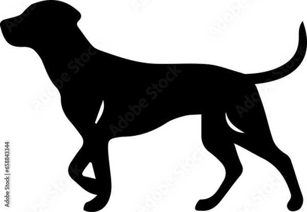 Obraz dog silhouette vector