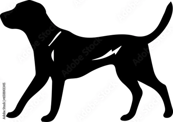 Obraz dog silhouette vector